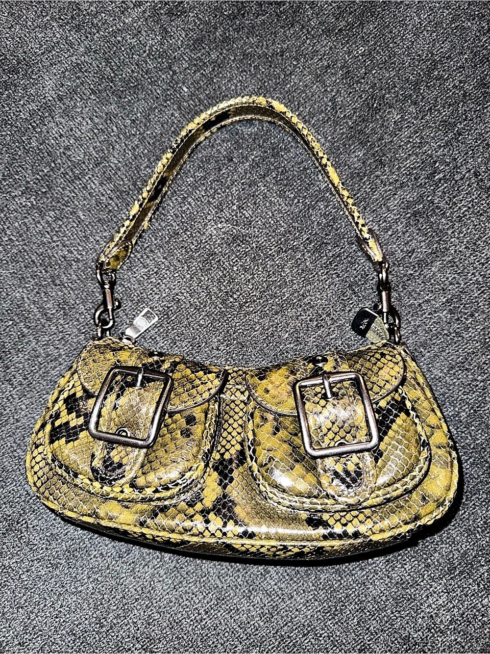 Coach Ashton CCE38 Olive Multi Snake Print Leather Shoulder/ Crossbody Bag
